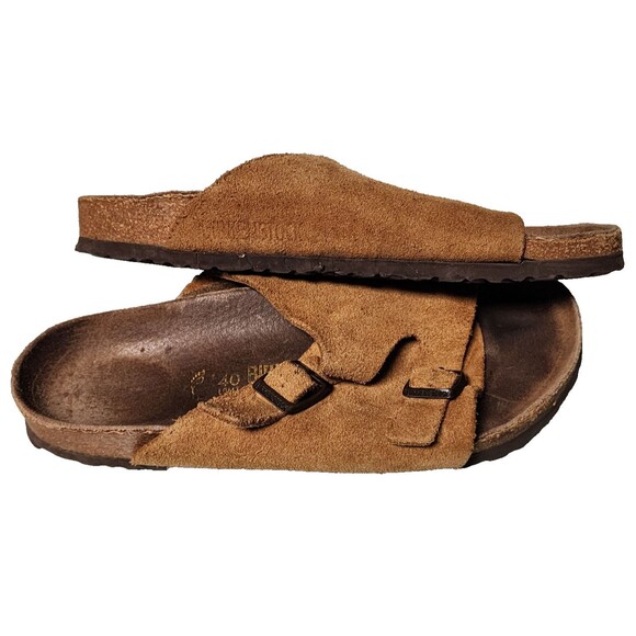 Birkenstock Zurich Suede Sandals Brown EU40 W8.5 M7.5 Brown - Picture 1 of 6